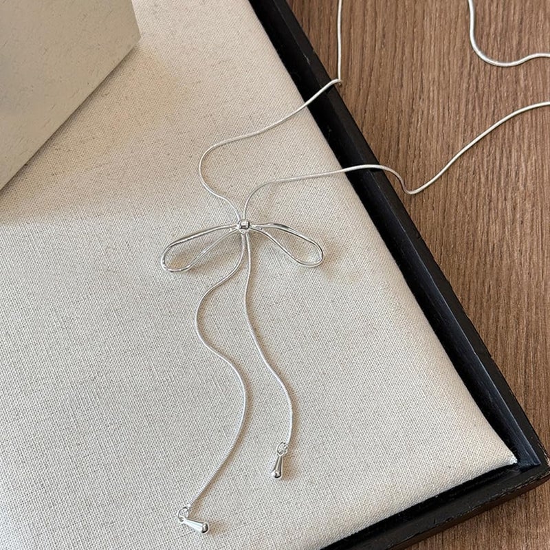 FUTIMELY Dainty Long Gold Necklace for Women,Thin Herringbone Chain Necklace,Long Lariat Necklace Body Jewelry - Image 5
